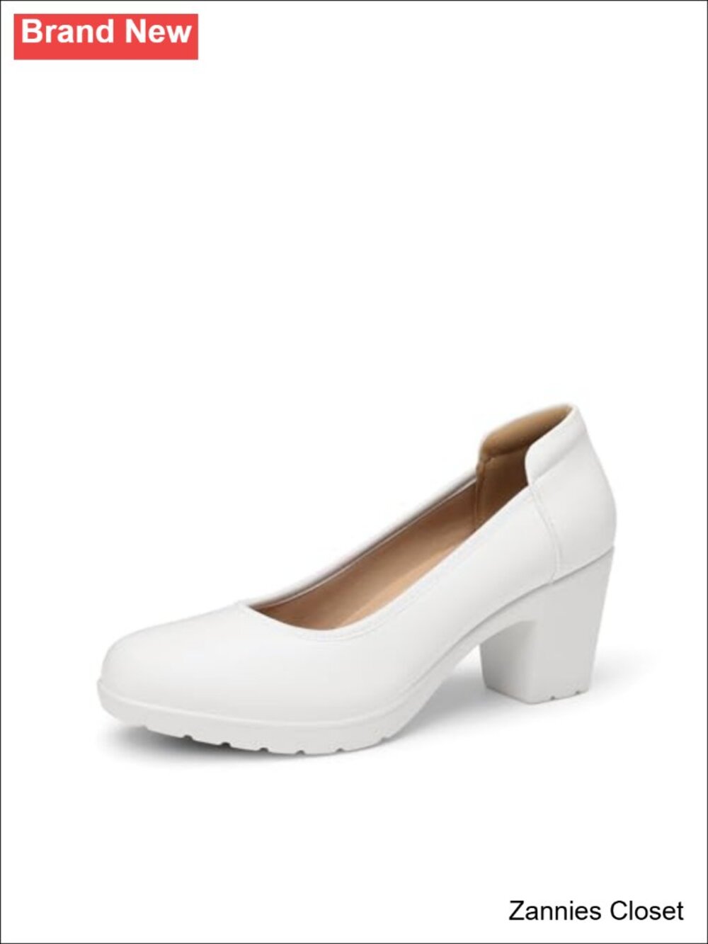 ✨ DREAM PAIRS Women's Chunky Round Toe Block Heel Dress Pumps Work Shoes